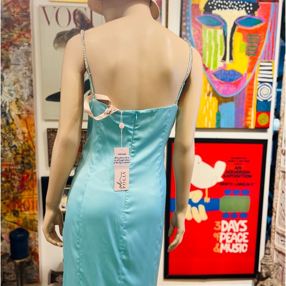 NWT Oh Polly Midi open side wrap Dress Size 10 polyester and elastane blend - Picture 7 of 13